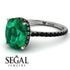 Hidden Halo Cushion Emerald Ring - Alayna No. 36 image 10