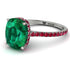 Hidden Halo Cushion Emerald Ring - Alayna No. 51