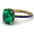 Hidden Halo Cushion Emerald Ring - Alayna No. 64 image 1