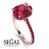 Hidden Halo Cushion Ruby Ring - Alayna No. 56 image 2