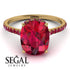 Hidden Halo Cushion Ruby Ring - Alayna No. 55 image 3