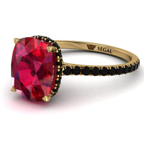 Hidden Halo Cushion Ruby Ring - Alayna No. 40 image 1