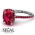 Hidden Halo Cushion Ruby Ring - Alayna No. 57 image 10