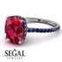 Hidden Halo Cushion Ruby Ring - Alayna No. 72 image 10