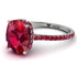 Hidden Halo Cushion Ruby Ring - Alayna No. 57