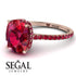 Hidden Halo Cushion Ruby Ring - Alayna No. 56 image 10