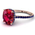 Hidden Halo Cushion Ruby Ring - Alayna No. 71 image 1