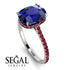Hidden Halo Cushion Sapphire Ring - Alayna No. 60 image 2