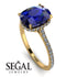 Hidden Halo Cushion Sapphire Ring - Alayna No. 13 image 2