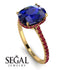 Hidden Halo Cushion Sapphire Ring - Alayna No. 58 image 2