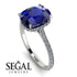 Hidden Halo Cushion Sapphire Ring - Alayna No. 15