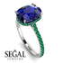 Hidden Halo Cushion Sapphire Ring - Alayna No. 30 image 2