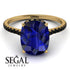 Hidden Halo Cushion Sapphire Ring - Alayna No. 43 image 3