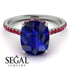 Hidden Halo Cushion Sapphire Ring - Alayna No. 60 image 3