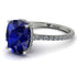 Hidden Halo Cushion Sapphire Ring - Alayna No. 15