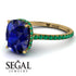 Hidden Halo Cushion Sapphire Ring - Alayna No. 28 image 10