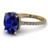 Hidden Halo Cushion Sapphire Ring - Alayna No. 13