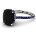 Hidden Halo Cushion Black Diamond Ring - Alayna No. 69 image 1