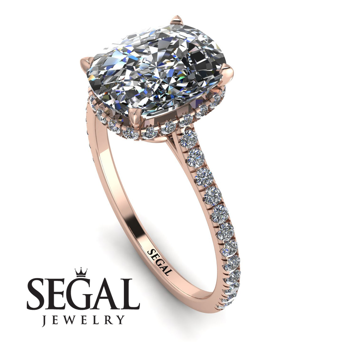 Hidden Halo Cushion Diamond Ring - Alayna No. 2