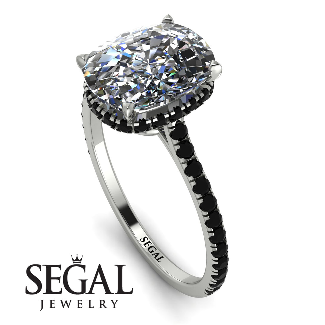 Hidden Halo Cushion Diamond Ring - Alayna No. 33