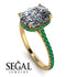 Hidden Halo Cushion Diamond Ring - Alayna No. 16