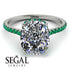Hidden Halo Cushion Diamond Ring - Alayna No. 18 image 3