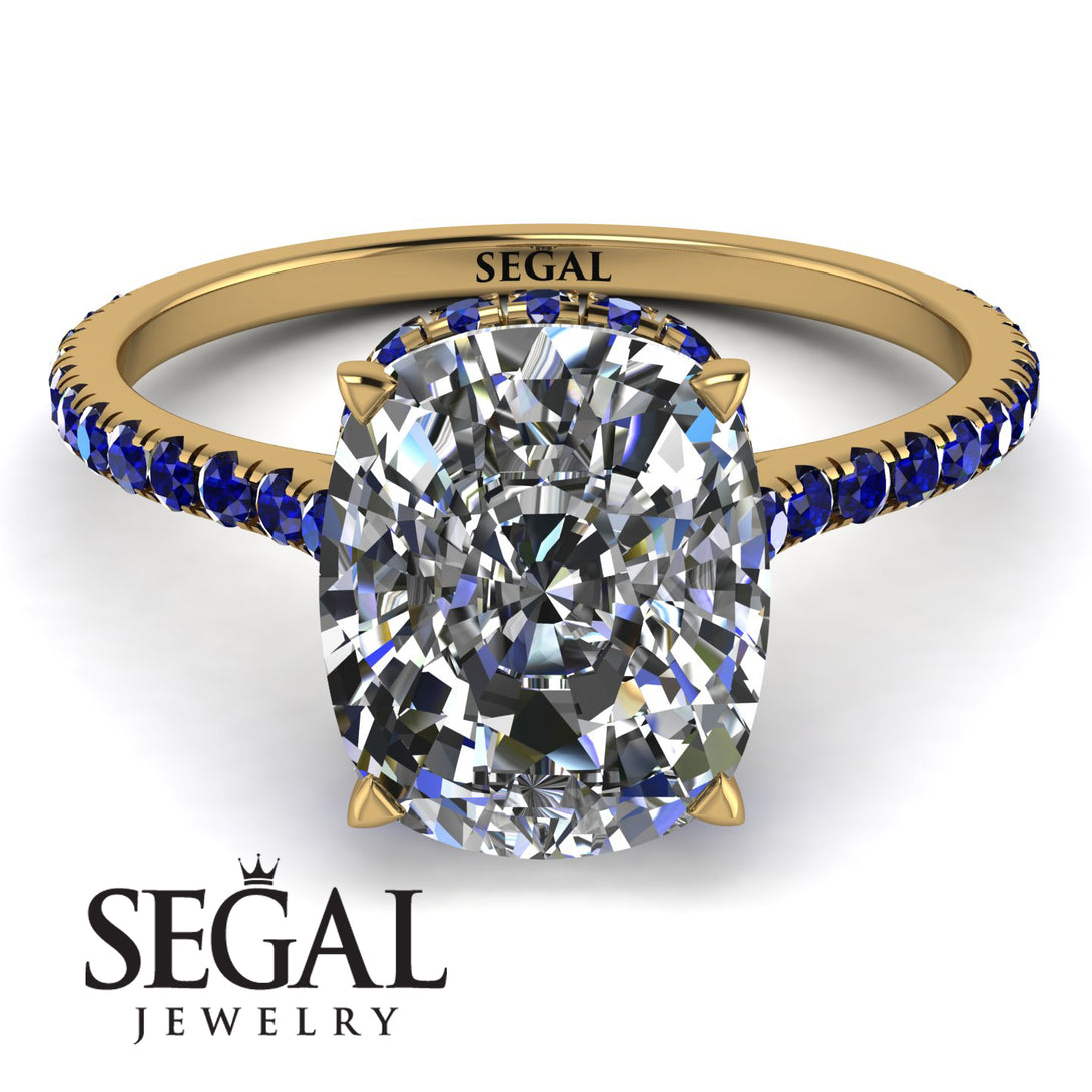 Hidden Halo Cushion Diamond Ring - Alayna No. 61