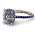 Hidden Halo Cushion Diamond Ring - Alayna No. 62 image 1
