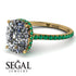 Hidden Halo Cushion Diamond Ring - Alayna No. 16