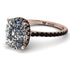 Hidden Halo Cushion Diamond Ring - Alayna No. 32
