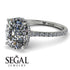 Hidden Halo Cushion Diamond Ring - Alayna No. 3