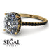 Hidden Halo Cushion Diamond Ring - Alayna No. 31