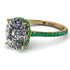 Hidden Halo Cushion Diamond Ring - Alayna No. 16