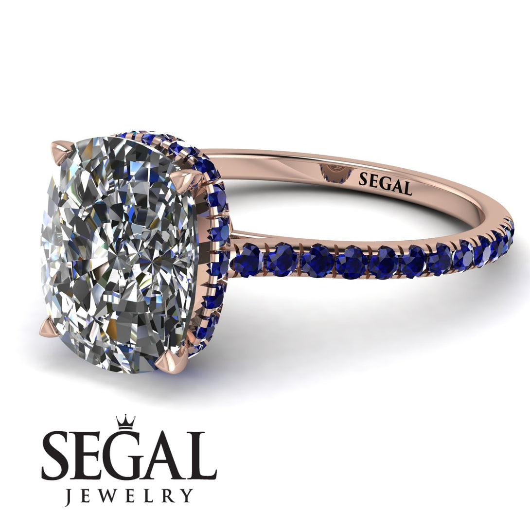 Hidden Halo Cushion Diamond Ring - Alayna No. 62