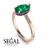 Hidden Halo Pear Emerald Engagement Ring - Mary No. 65 image 2
