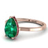 Hidden Halo Pear Emerald Engagement Ring - Mary No. 50 image 1