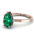 Hidden Halo Pear Emerald Engagement Ring - Mary No. 65 image 1
