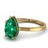 Hidden Halo Pear Emerald Engagement Ring - Mary No. 19 image 1