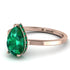 Hidden Halo Pear Emerald Engagement Ring - Mary No. 20 image 1