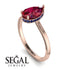 Hidden Halo Pear Ruby Engagement Ring - Mary No. 71 image 2