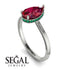 Hidden Halo Pear Ruby Engagement Ring - Mary No. 27 image 2