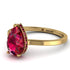 Hidden Halo Pear Ruby Engagement Ring - Mary No. 55