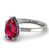 Hidden Halo Pear Ruby Engagement Ring - Mary No. 72