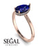 Hidden Halo Pear Sapphire Engagement Ring - Mary No. 14