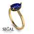 Hidden Halo Pear Sapphire Engagement Ring - Mary No. 43 image 2