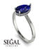 Hidden Halo Pear Sapphire Engagement Ring - Mary No. 15 image 2