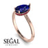 Hidden Halo Pear Sapphire Engagement Ring - Mary No. 59