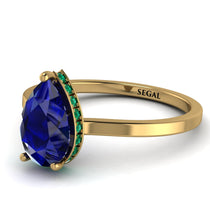 Hidden Halo Pear Sapphire Engagement Ring - Mary No. 28 image 1
