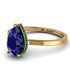 Hidden Halo Pear Sapphire Engagement Ring - Mary No. 28
