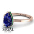 Hidden Halo Pear Sapphire Engagement Ring - Mary No. 29 image 4